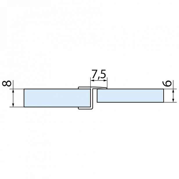 POLYSAN - Těsnění mezi skla (praporek) 8 sklo, 2000 309B5-08
