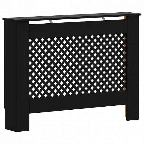 vidaXL Kryt na radiátor černý 112 x 19 x 81,5 cm MDF