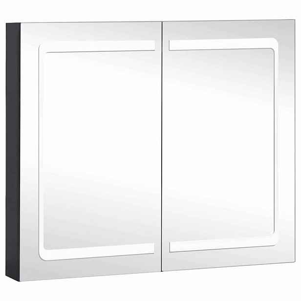 vidaXL LED koupelnová skříňka se zrcadlem 80 x 12,2 x 68 cm