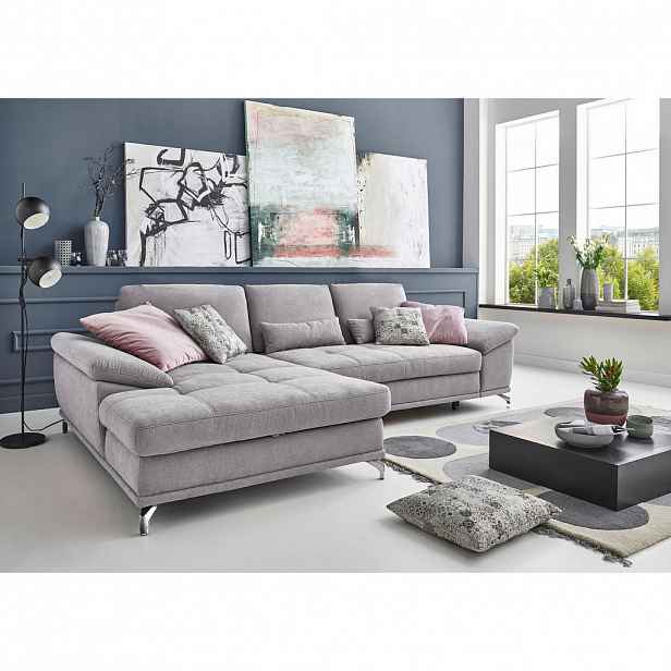 Sit & More ROHOVÁ SEDAČKA, textil, barvy stříbra