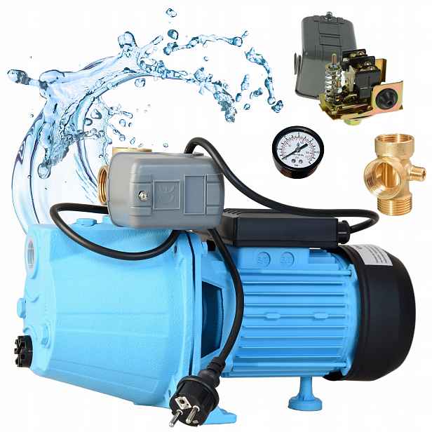 Čerpadlo 550W Hydroforové pro vodu Set Povrchové Silné 2400 l/h S Příslušenstvím