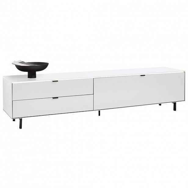 Dieter Knoll NÍZKÁ KOMODA, dub, bílá, 216,8/50,1/46 cm