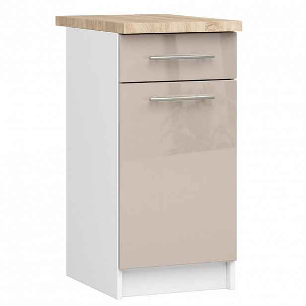 RAUMHIRSCH FURNITURE SPODNÍ SKŘÍŇKA bílá, lesklá cappuccino 85/40/46
