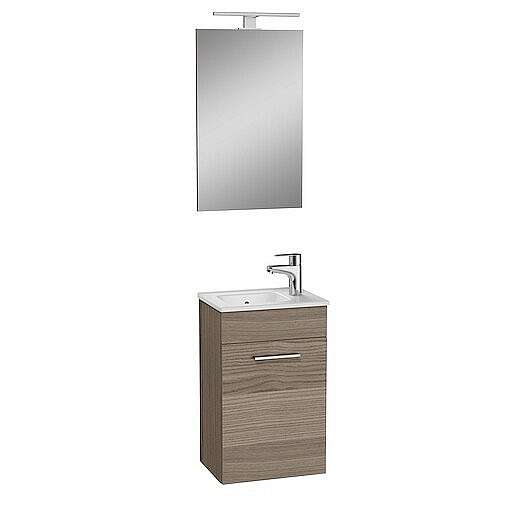 Koupelnová skříňka s umyvadlem zrcadlem a osvětlením Vitra Mia 39x61x28 cm cordoba