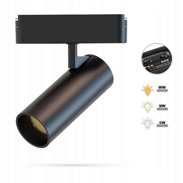 Reflektor Track 12W L43 Slim Track FiberFLEX 24VDC 3CCT 3000K,4000K,6000K