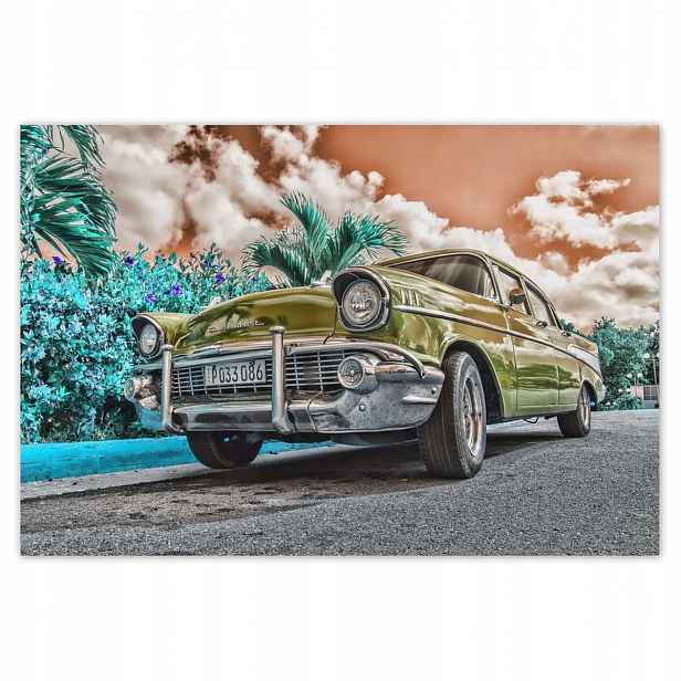 Plakáty 185x125 Žlutý historický automobil