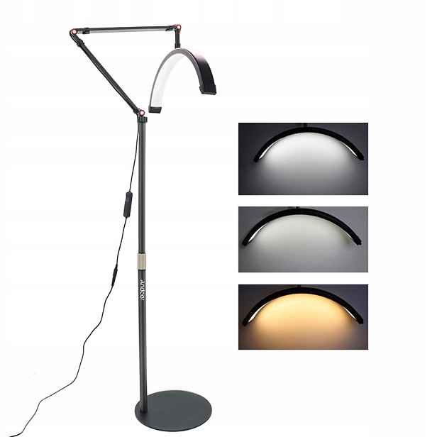Andoer HD-M2X 20W Polokruhová Led Lampa Na Video, 3000K-6000K