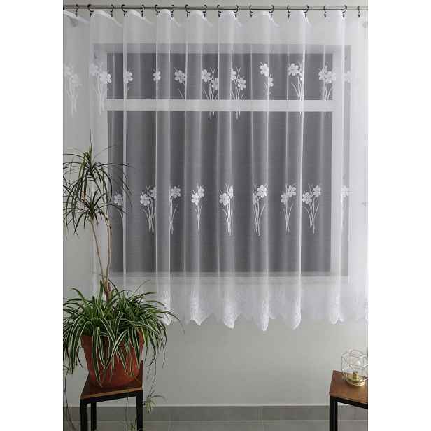 Mg Záclona žakár 90292 Bílá 250x250 cm Hotová S Páskou M