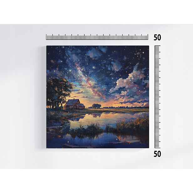 Obraz Na Plátně Canvas Krajina Noc Nebe Vesmír Hvězdy 50x50