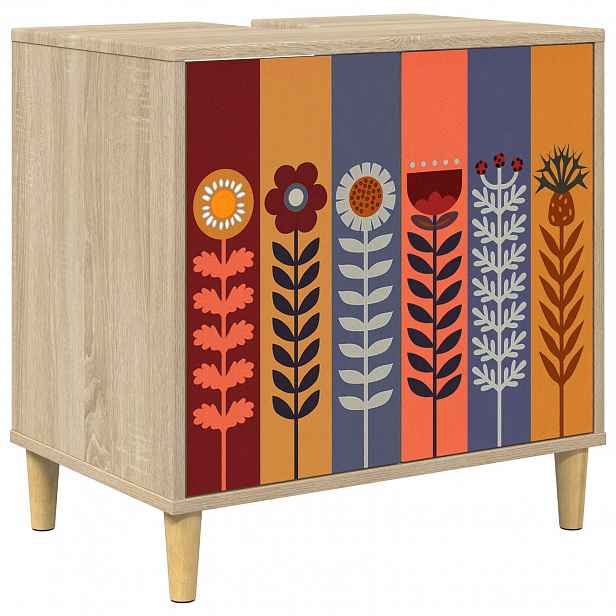 vidaXL Koupelnová skříň ESSEN Sonoma 60 x 40 x 60 cm Kompozitní dřevo