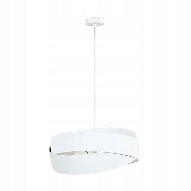 Závěsná lampa bílá kovová, kulatá, 50 cm nad stůl, moderní Zuma Line