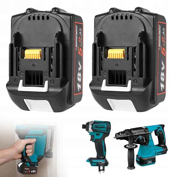 2x 18 V 5000 MAh Akumulátor pro akumulátor Makita BL1850/BL1860