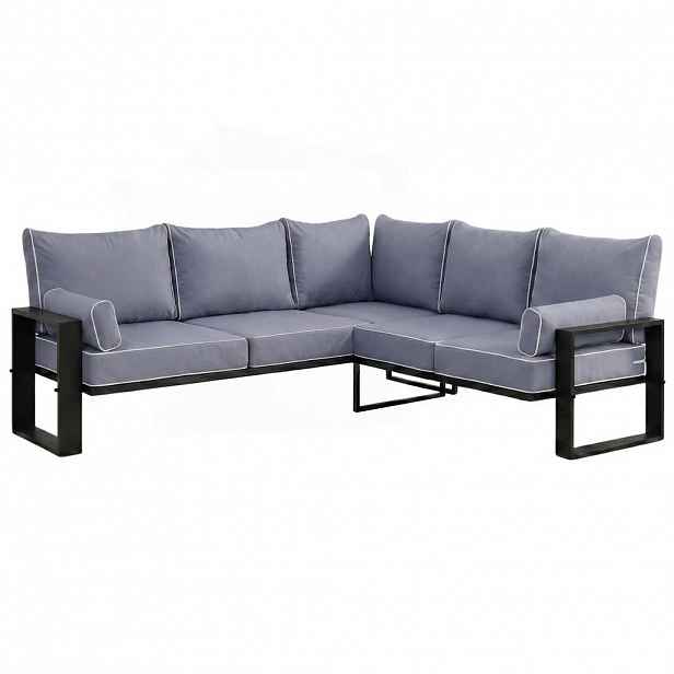 Beautysofa ROHOVÝ díl pohovky Verdino 2R2 s kovovým rámem 215 cm, modrošedý