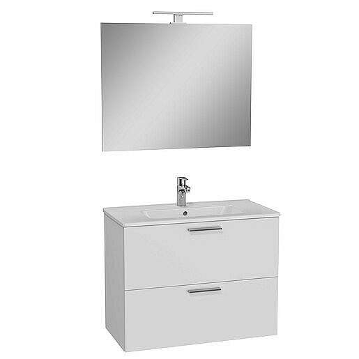 Koupelnová skříňka s umyvadlem zrcadlem a osvětlením