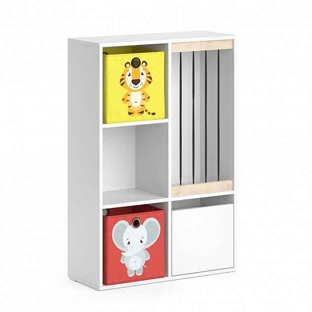 Vicco DĚTSKÁ POLIČKA Luigi Bílá 29.2 x 107.8 cm se 2 skládacími boxy opt.2