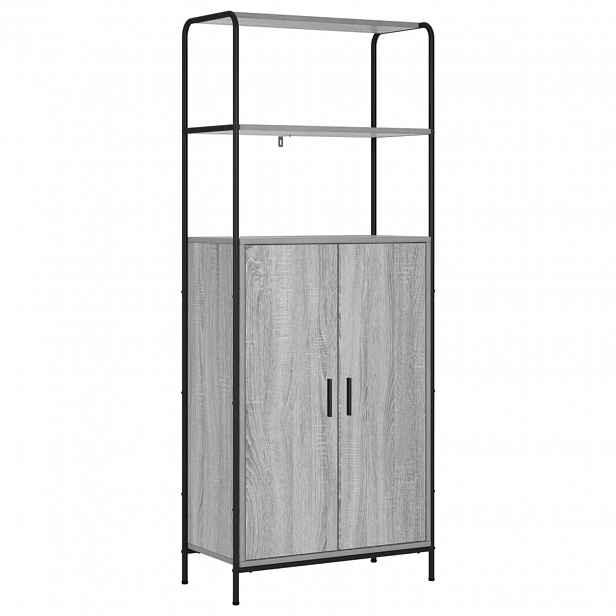 vidaXL Vysoký bufet Šedý Sonoma 40 x 33 x 161 cm Kompozitní dřevo