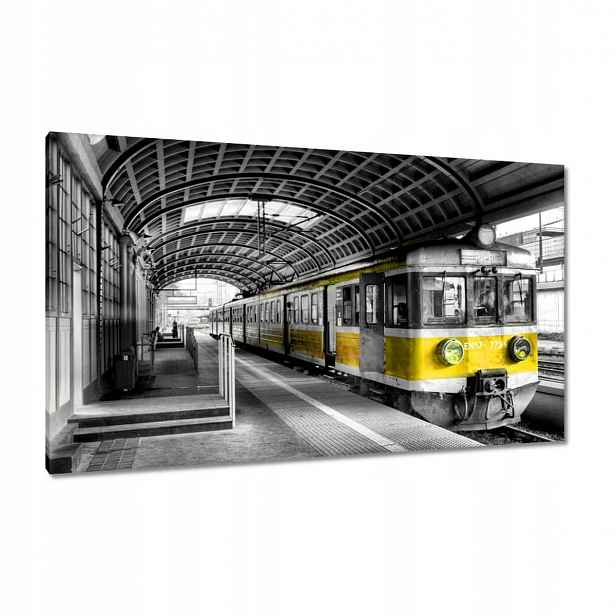 Obrazy 120x70 Žlutý vlak