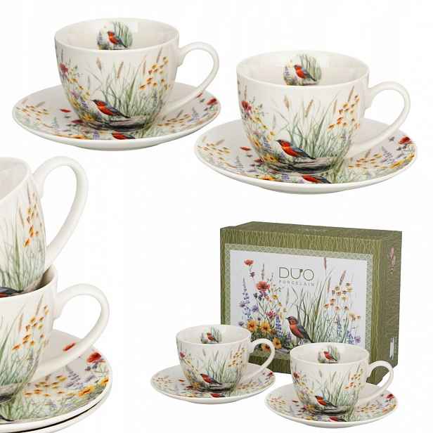 Set 2 Šálků S Podšálkem July 270 ml porcelánový set jako dárek