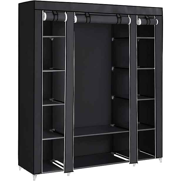 Skříň Modul Tyče Černá 150x175x45