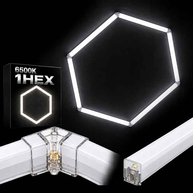 Stropní Svítidlo Led HEX1 bílý 6500K 92x79 Cm 42W salon barbera studio výkonný