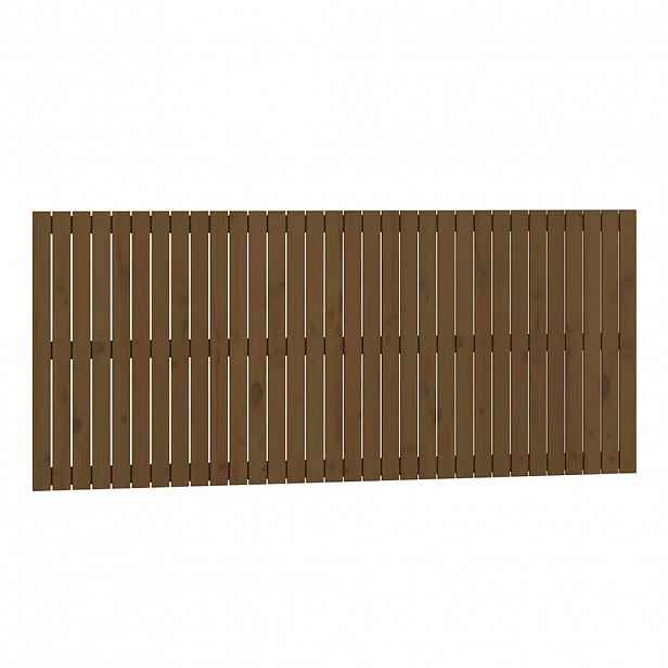 vidaXL Nástěnné čelo postele medově hnědé 204x3x90 cm masivní borovice