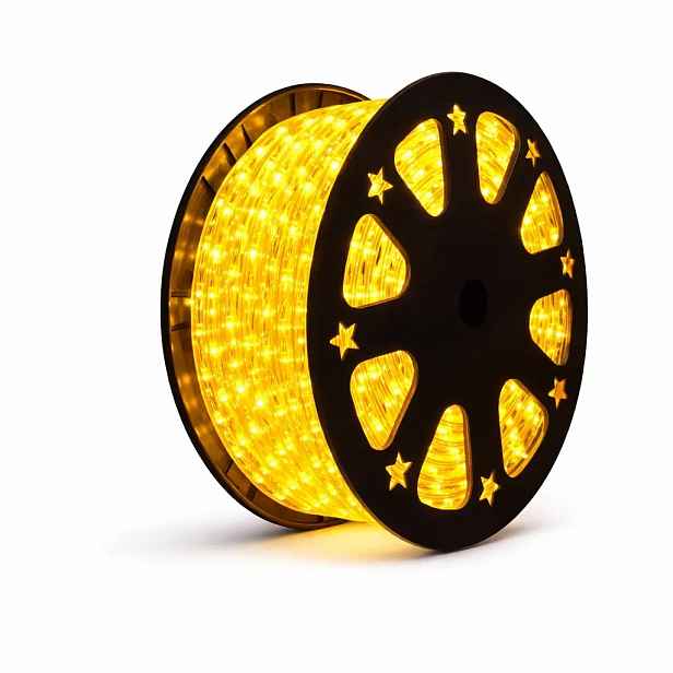 Easy Fix světelná LED hadice venkovní, 50 m, žlutá, 1500 diod, čirý kabel, IP44, cívka