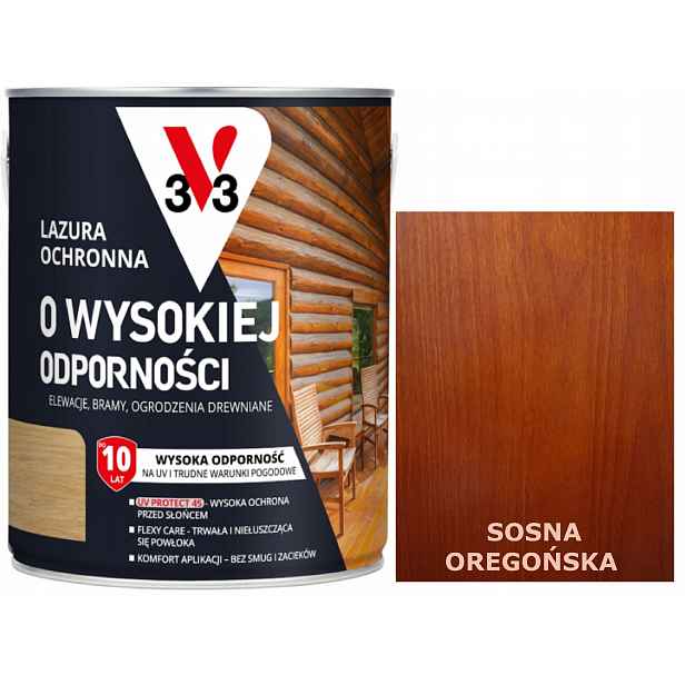 Lazura V33 Vysoká Odolnost Polský Klima 10 let Borovice 5L