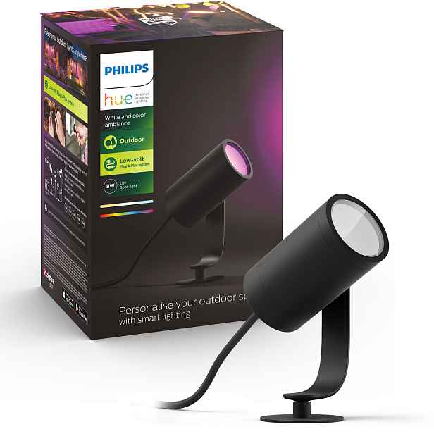 Zahradní reflektor Led Bodová venkovní spotová lampa 8W Lily Philips Hue