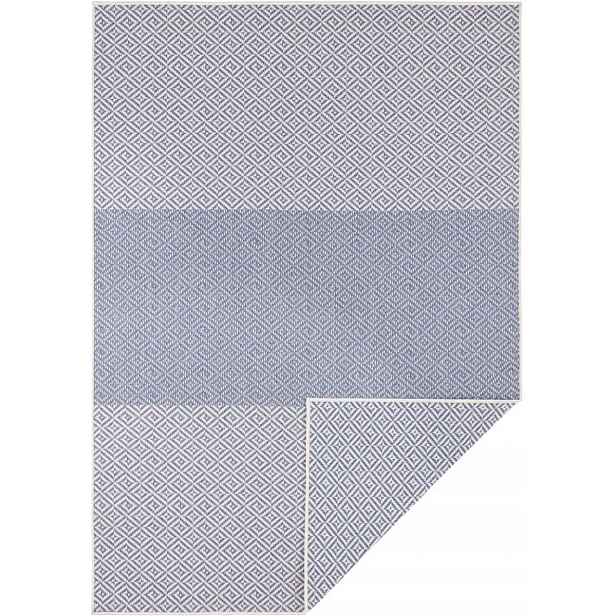 Běhoun modro krémový na terasu, 80 x 350 cm