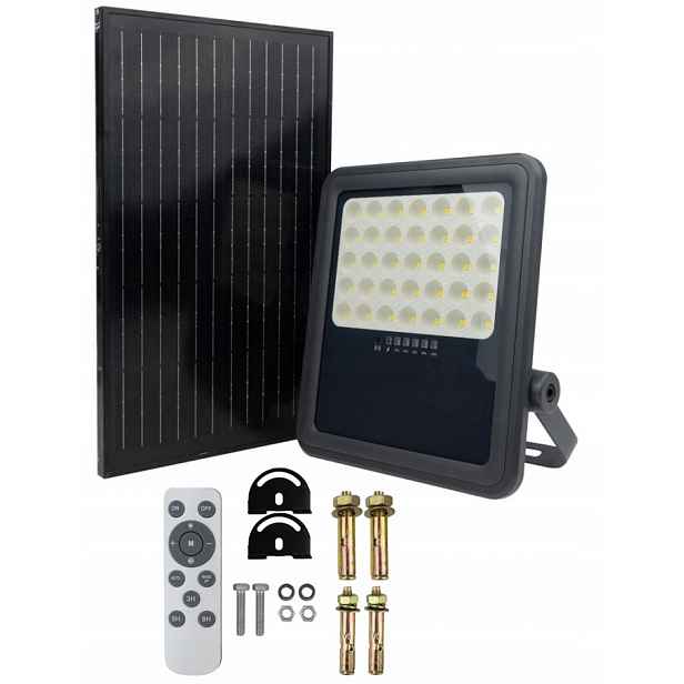 Led halogenový zářič se solárním panelem 200 W Neutrální IP65 Ecolight