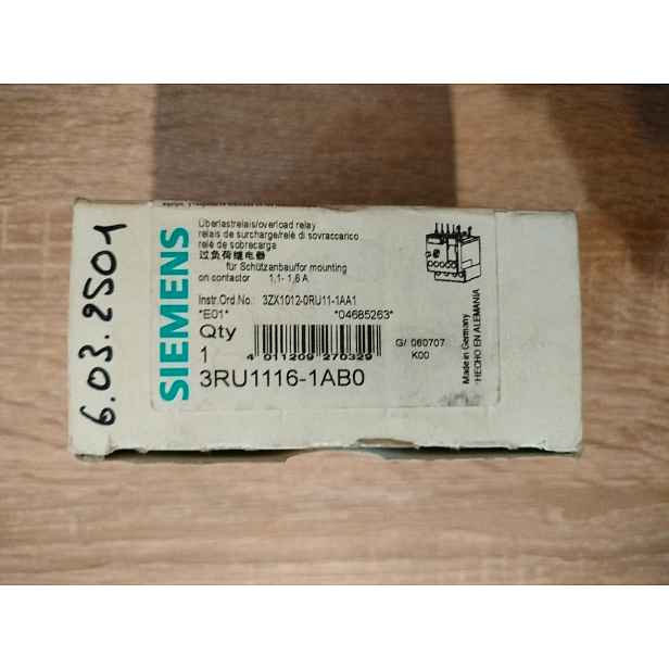 Přetěžovací relé 1.1–1.6 A 3RU1116-1AB0 Siemens