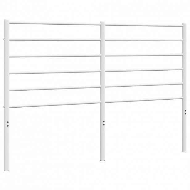 vidaXL Kovové náhradní čelo postele bílé 150 cm