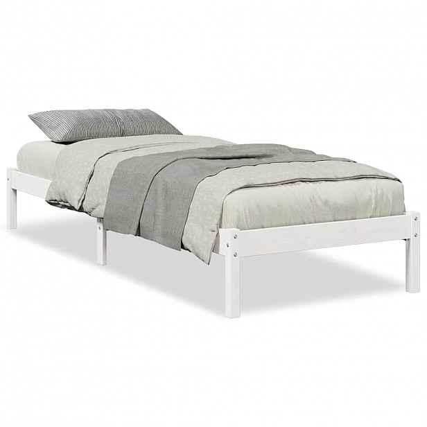 vidaXL Prodloužený rám postele bez matrace bílý 80 x 210 cm borovice