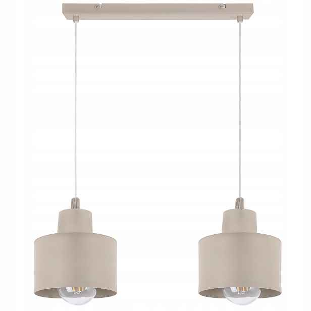 Závěsná Stropní Lampa Lustrová Lišta Dvojitá Béžová Do Kuchyně Obývacího Pokoje E27