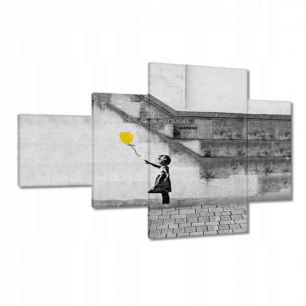 Obrazy 130x80 Banksy Balonek Dívka