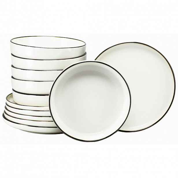 Creatable JÍDELNÍ SOUPRAVA Nordic Festive Creme 12dílné