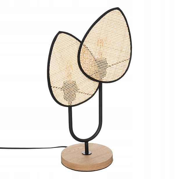 Dekorační ratanová lampa Olme, pletená, výška 44 cm