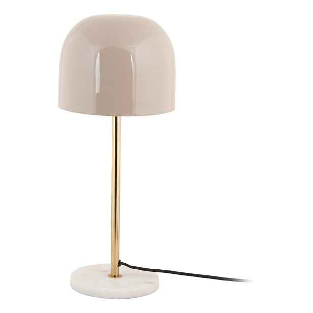 Krémová stolní lampa s kovovým stínidlem (výška 50 cm) Manta – Leitmotiv