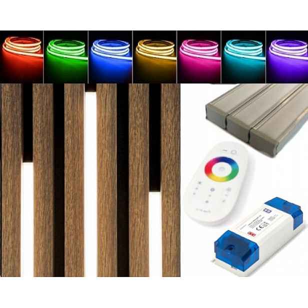 Osvětlení lamel 3x Cob Rgb Led lampa Dálkový Ovladač