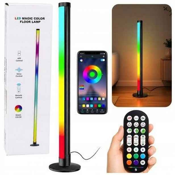 Podlahová Led lampa rohová stojící Rgb hudební