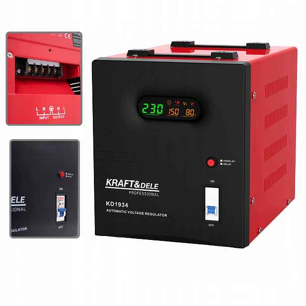 Stabilizátor Napětí Proudu Avr 3000VA 230V Čerpadlo Co Motor Kompresor