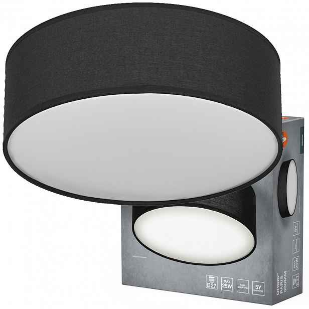 Stropní Svítidlo Led nástěnné svítidlo E27 Černá Orbis Osram