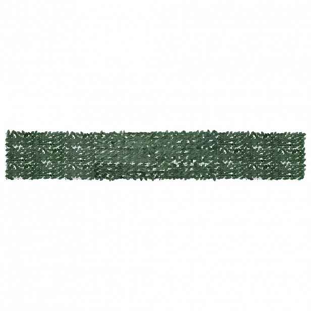 vidaXL Balkónová zástěna s tmavě zelenými listy 500 x 75 cm