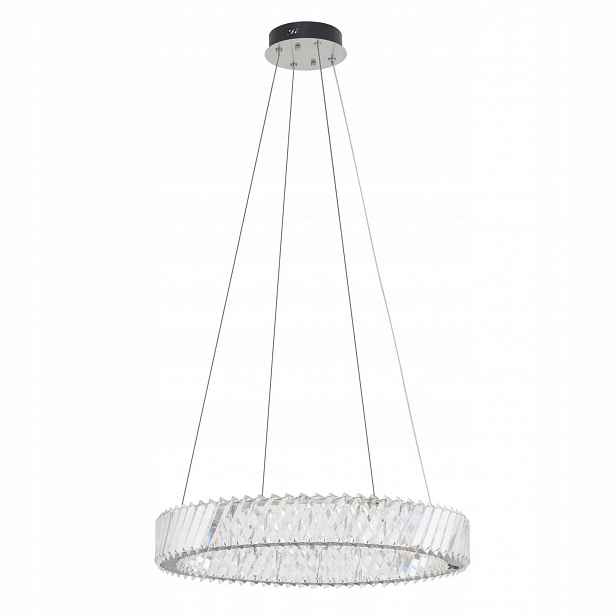 Závěsná lampa stříbrná Luxora Led teplý lesk nad stolem Nowodvorski