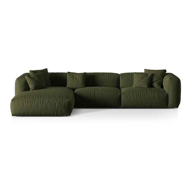 Zelená modulární rohová pohovka (levý roh) Martina – Micadoni Home