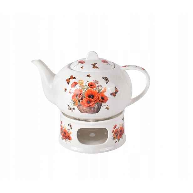 Konvička s konvičkou, ohřívač porcelánu, maki crocus