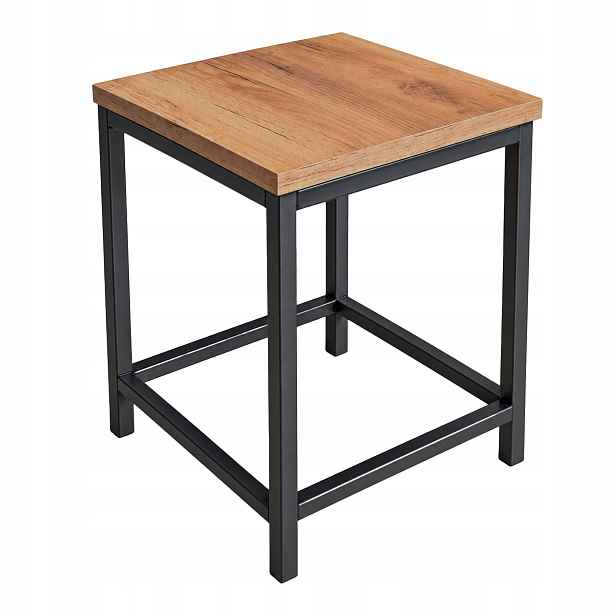 Kovová Stolička Loft Industriální 45 CM Deska 35x35 Polská Výroba
