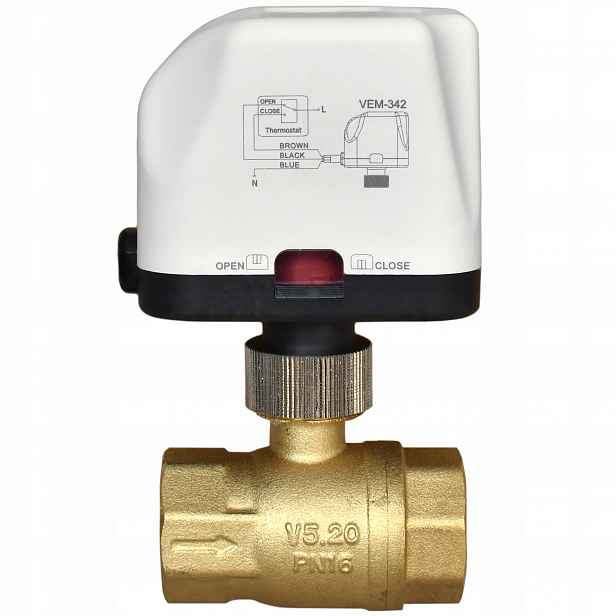 Kulový kohout s pohonem 230 V, elektroventil 3/4''