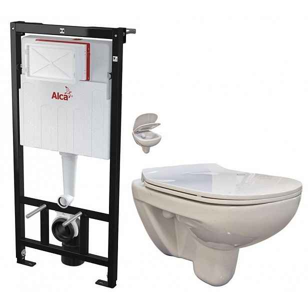 Předstěnový instalační systém bez tlačítka + WC bez oplachového kruhu Edge + SEDÁTKO AM101/1120 X EG1