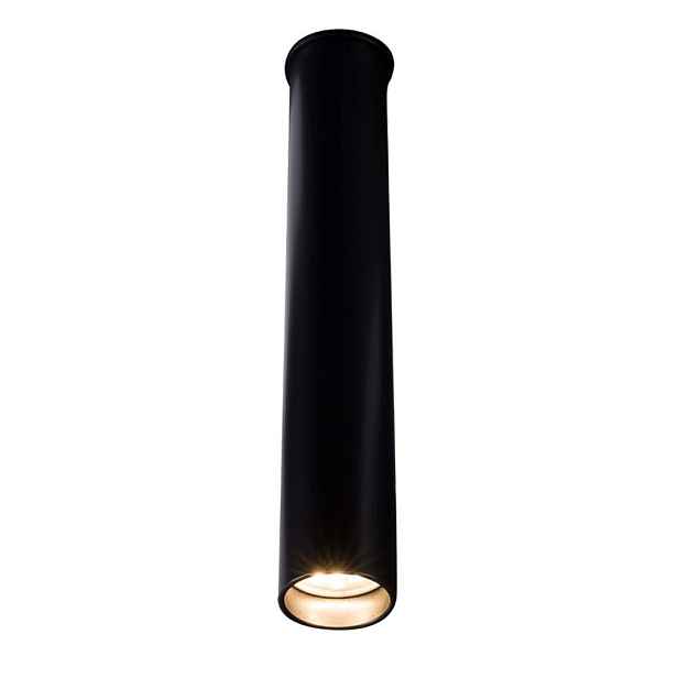 Spot stropní bodový černý kulatý podlouhlý tubus 25 cm nad bar Shilo